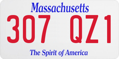 MA license plate 307QZ1