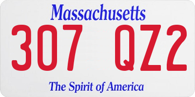MA license plate 307QZ2