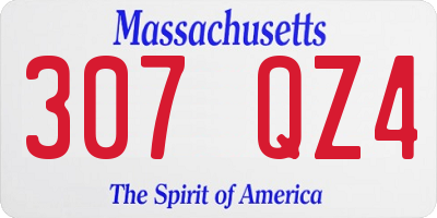 MA license plate 307QZ4