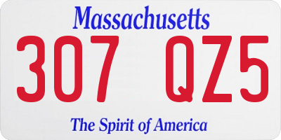 MA license plate 307QZ5