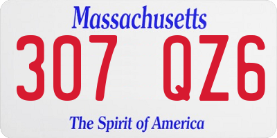 MA license plate 307QZ6