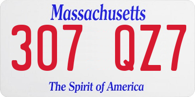 MA license plate 307QZ7