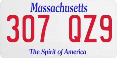 MA license plate 307QZ9