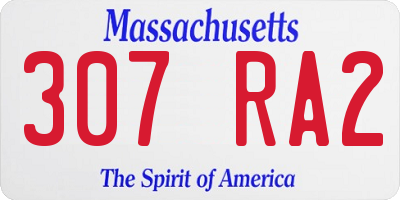 MA license plate 307RA2