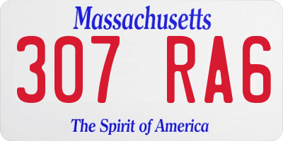 MA license plate 307RA6