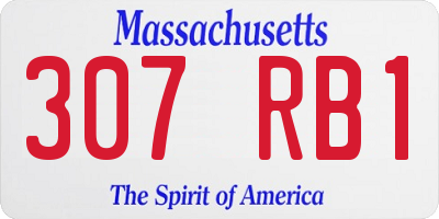MA license plate 307RB1