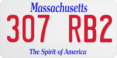 MA license plate 307RB2