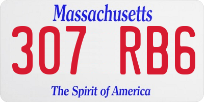 MA license plate 307RB6