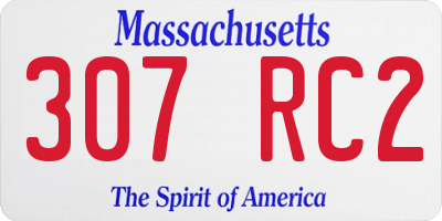 MA license plate 307RC2