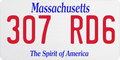 MA license plate 307RD6