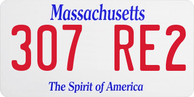 MA license plate 307RE2