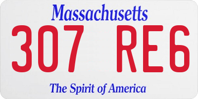 MA license plate 307RE6