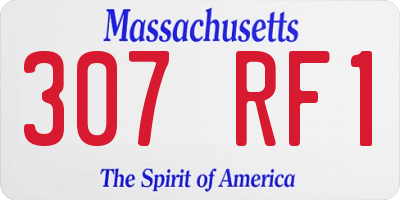 MA license plate 307RF1