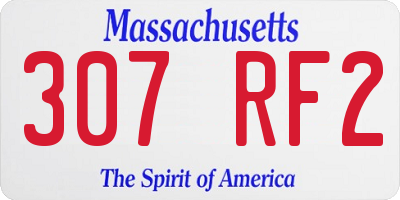 MA license plate 307RF2