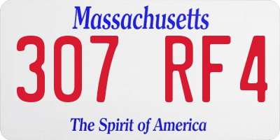 MA license plate 307RF4