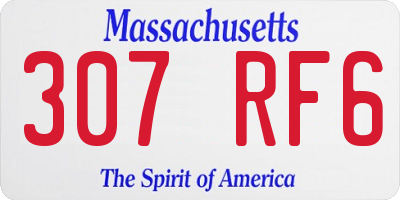 MA license plate 307RF6