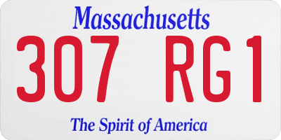 MA license plate 307RG1