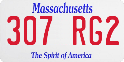 MA license plate 307RG2