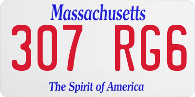 MA license plate 307RG6