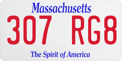MA license plate 307RG8
