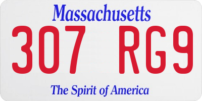 MA license plate 307RG9