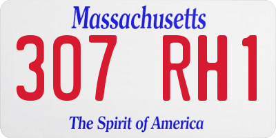 MA license plate 307RH1