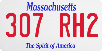 MA license plate 307RH2