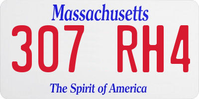 MA license plate 307RH4