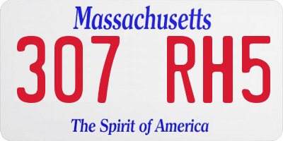 MA license plate 307RH5