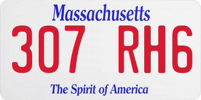 MA license plate 307RH6