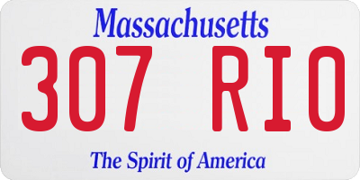 MA license plate 307RI0