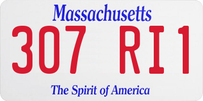 MA license plate 307RI1