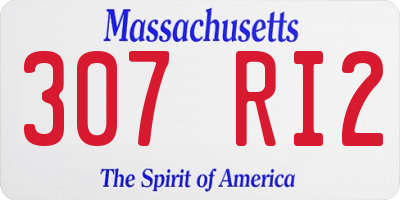 MA license plate 307RI2