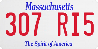 MA license plate 307RI5
