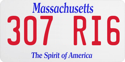 MA license plate 307RI6