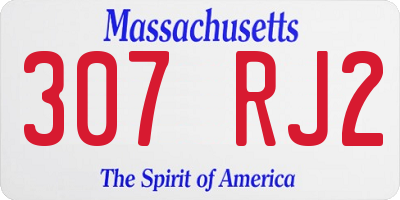 MA license plate 307RJ2