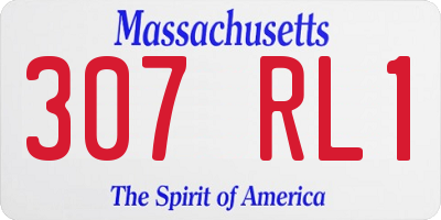 MA license plate 307RL1
