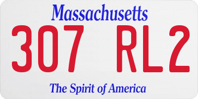 MA license plate 307RL2