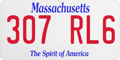 MA license plate 307RL6