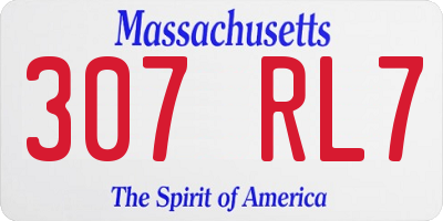 MA license plate 307RL7
