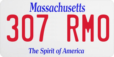MA license plate 307RM0