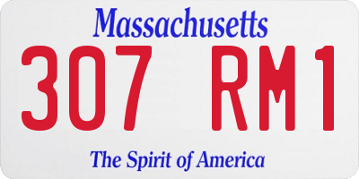 MA license plate 307RM1