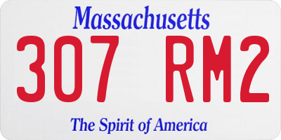MA license plate 307RM2
