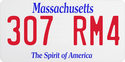 MA license plate 307RM4