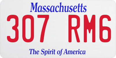 MA license plate 307RM6