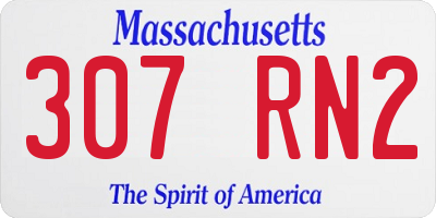 MA license plate 307RN2