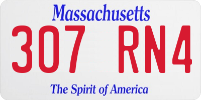 MA license plate 307RN4