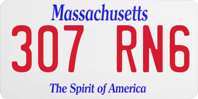 MA license plate 307RN6