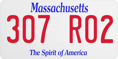 MA license plate 307RO2