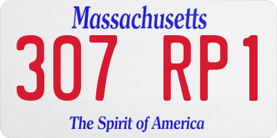 MA license plate 307RP1